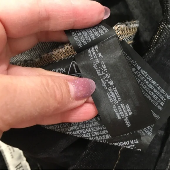 Zara Denim Slit Midi Skirt Dark Blue Zip Hi Waist Women’s Small 9632/271 Y2K 90s - Picture 10 of 10